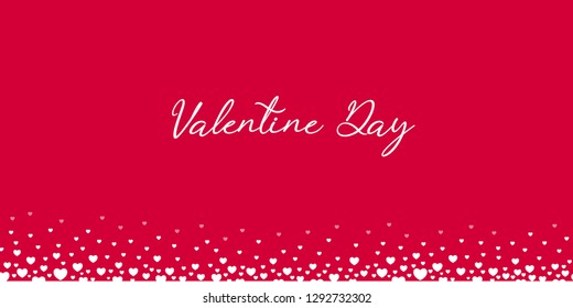 Little Heart white and Valentines Day background
