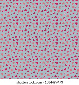 little hearts multi seamless pattern print