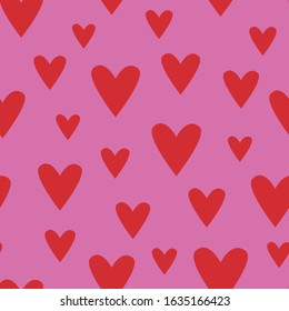 little hearts multi seamless pattern print
