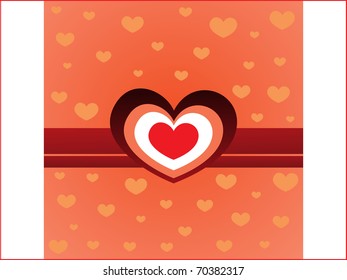 little hearts pattern background with big heart