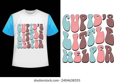 Cupid’s Little Helper retro t shirt design