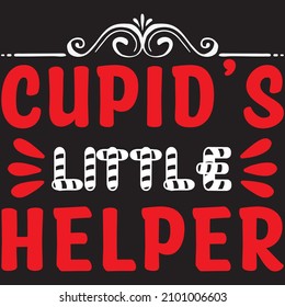 cupid’s little helper t shirt design, vector file.
