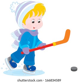 Little hockey player