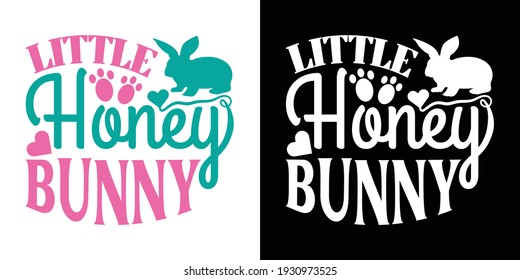 Little Honey Bunny Printable Vector Illustration