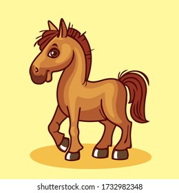 Little horse. Illustration for children.