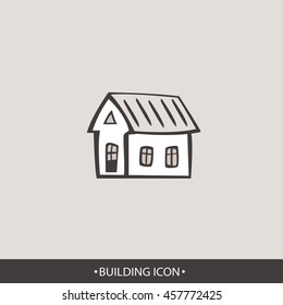 Little house. abstract composition. Template vector. Icon for your design