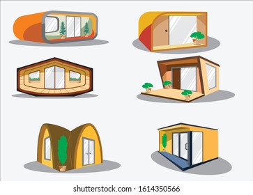 little house or cabin for backyard garden vector