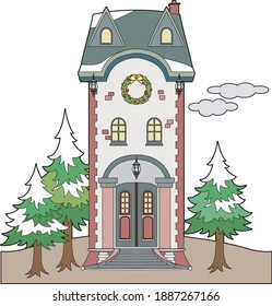 Kleines Haus im Schnee