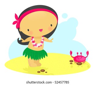 Little hula girl