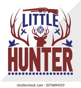 Little Hunter Printable Vector Illustration