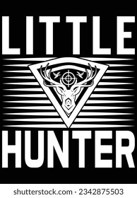 Little hunter vector art design, eps file. design file for t-shirt. SVG, EPS cuttable design file