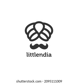 Little India Logo design. Vector Illustration.