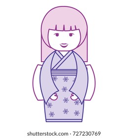 little japanese doll kawaii character