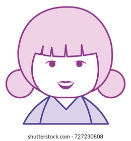 little japanese doll kawaii character