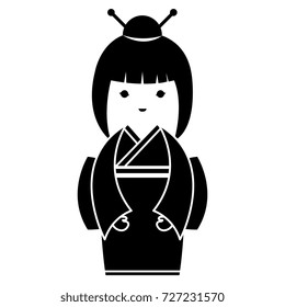 little japanese doll kawaii character