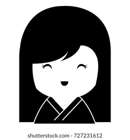 little japanese doll kawaii character