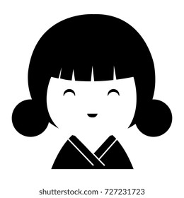little japanese doll kawaii character