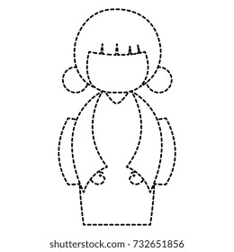 little japanese doll kawaii character