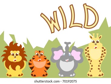 little jungle animals set