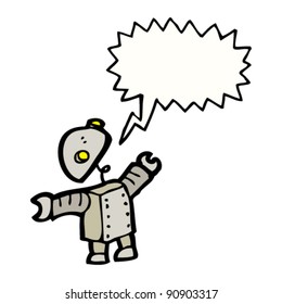 caricatura de un robot basura