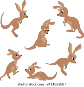 Little Kangaroo in different poses