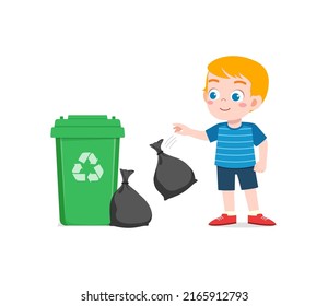 Little Kid Bad Behavior Do Littering Stock Vector (Royalty Free ...