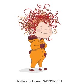 little kid character, illustration ,vector