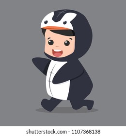  little kid characters in penguin costume