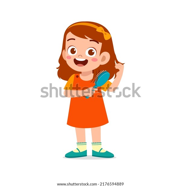 Little Kid Comb Hair Hair Brush Stock Vector (Royalty Free) 2176594889 ...