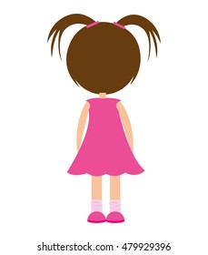 little kid cute character vector illustration design