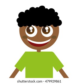little kid cute character vector illustration design