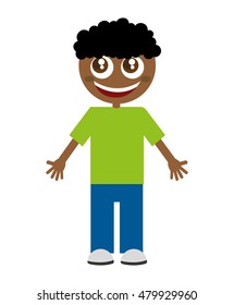 little kid cute character vector illustration design