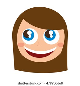 little kid cute character vector illustration design