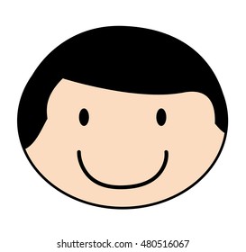 little kid cute character vector illustration design