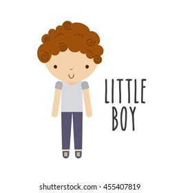 Little Kid and cute people concept represented by boy icon. Colorfull and isolated illustration. 