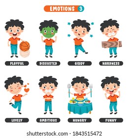 Little Kid With Different Emotions