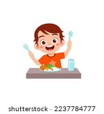little kid do breakfast with healthy food