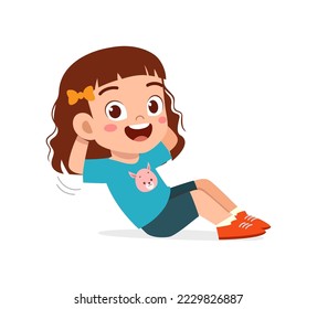 pequeño hace ejercicio llamado siéntate