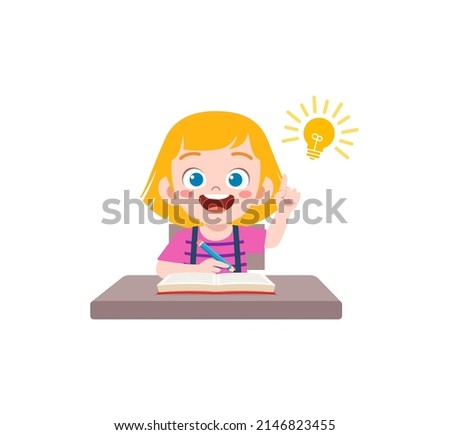 little kid do homework and find the answer