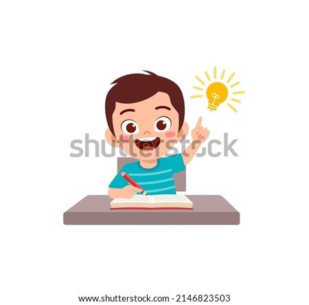 little kid do homework and find the answer