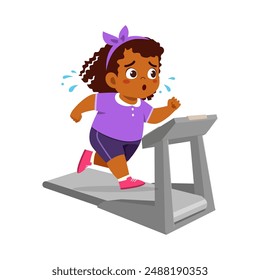 little kid do running on treadmill for weight loss