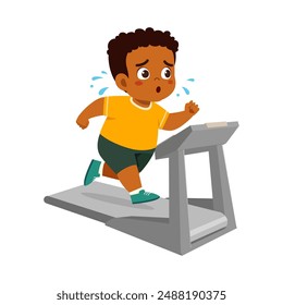 little kid do running on treadmill for weight loss