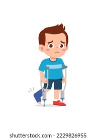 little kid got accident and got bone fracture