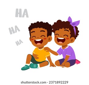little kid laugh so hard and feel happy