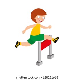 little kid in obstacle race