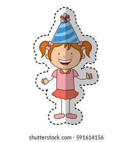 little kid with party hat icon