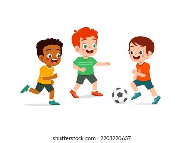 Niño jugando futbol imágenes de stock de arte vectorial
