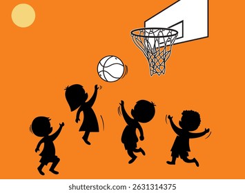 little kid play football together with friend