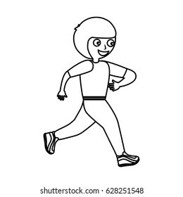 little kid running icon