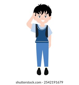 little kid solving problem on blackboard
